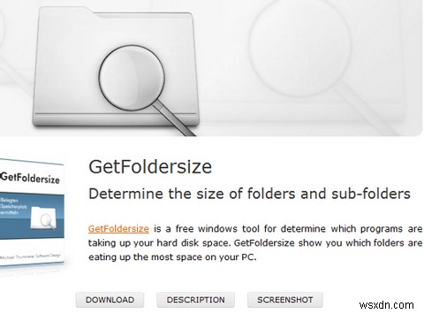 GetFoldersize คำนวณการใช้งานฮาร์ดดิสก์อย่างรวดเร็วและง่ายดาย [Windows] 