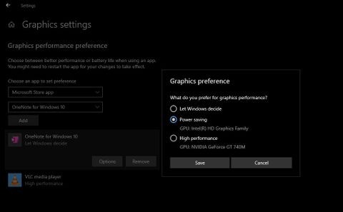 วิธีเลือก GPU ที่ต้องการสำหรับแอพใน Windows 10 
