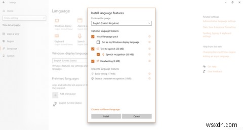 วิธีการติดตั้งชุดภาษาบน Windows 10 