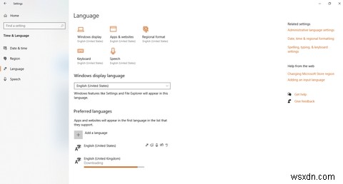 วิธีการติดตั้งชุดภาษาบน Windows 10 