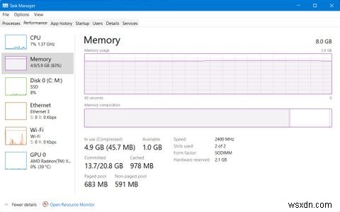 4 วิธีในการตรวจสอบ RAM ที่ติดตั้งและสล็อต RAM ที่พร้อมใช้งานบน Windows 