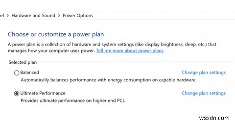 วิธีเปิดใช้งานแผนการใช้พลังงานขั้นสูงสุดใน Windows 10 