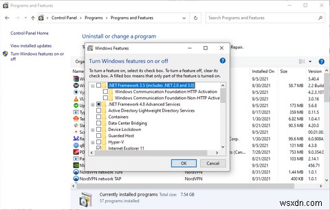 วิธีการติดตั้ง .NET Framework เวอร์ชัน 3.5 บน Windows 10 