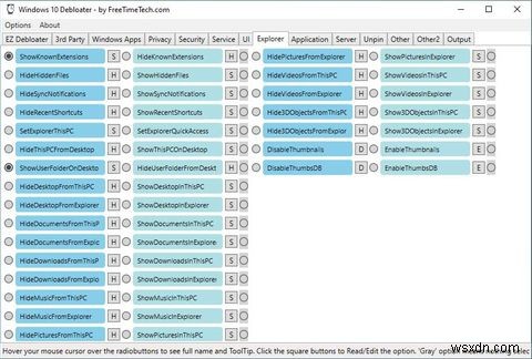 ลบ Fluff ออกจาก Windows 10 ด้วย Windows Decrapifier &Debloater 