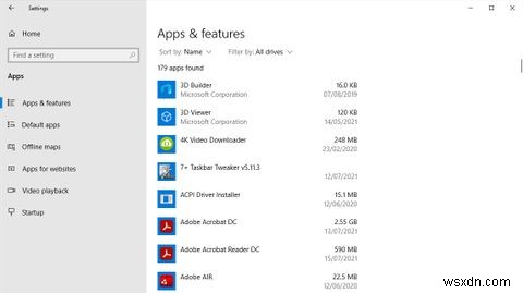 วิธีรับรายการโปรแกรมที่ติดตั้งทั้งหมดใน Windows:5 วิธี 