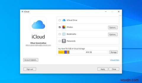 วิธีใช้ iCloud บนพีซี Windows 