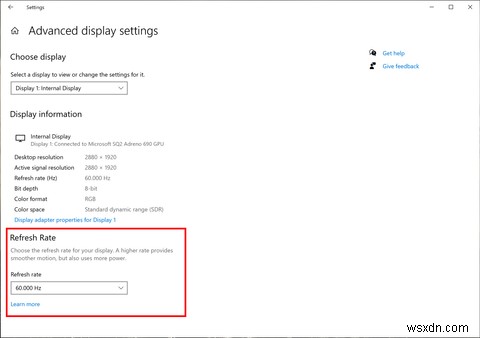 การปรับอัตราการรีเฟรชของ Windows 10s ได้ง่ายขึ้น 