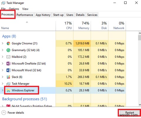 จะทำอย่างไรเมื่อ Windows Explorer ขัดข้องใน Windows 10 