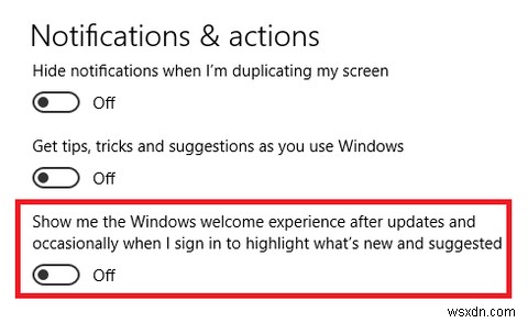 วิธีปิดการใช้งาน Windows Welcome Experience Page ใน Windows 10 
