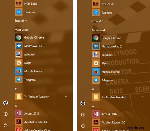ใช้เคล็ดลับนี้เพื่อปรับแต่งความโปร่งใสของเมนูเริ่มใน Windows 10 
