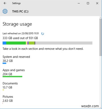 เพิ่มพื้นที่ว่างในดิสก์โดยอัตโนมัติด้วย Windows 10 Storage Sense 