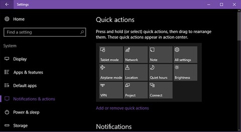 วิธีจัดเรียงการดำเนินการด่วนใหม่ใน Windows 10 Action Center 