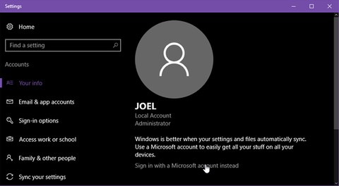 วิธีเชื่อมต่อบัญชี Microsoft กับ Windows 10 