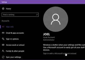 วิธีเชื่อมต่อบัญชี Microsoft กับ Windows 10 