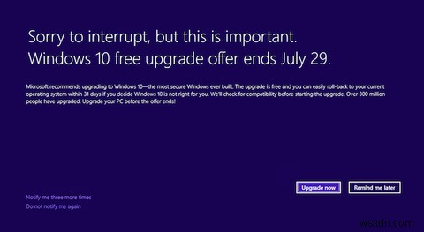 คุณมีเวลาถึงวันที่ 29 กรกฎาคมในการอัปเกรดเป็น Windows 10 ฟรี 