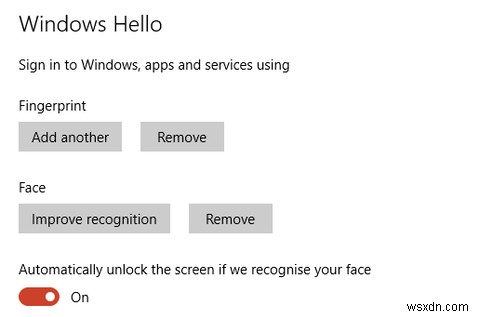 วิธีลงชื่อเข้าใช้ Windows 10 ด้วยการสแกนลายนิ้วมือและการจดจำใบหน้า 