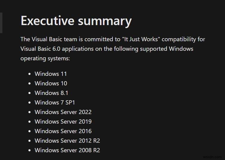 คุณสามารถเรียกใช้แอพ Visual Basic 6 บน Windows 11 ได้หรือไม่? 