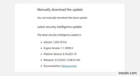 วิธีอัปเดต Microsoft Defender ด้วยตนเอง 