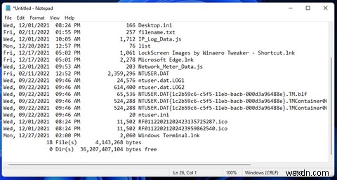 วิธีคัดลอกรายการไฟล์ของโฟลเดอร์ลงในไฟล์ข้อความใน Windows 11 