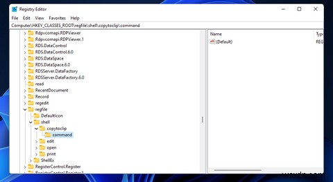 วิธีเพิ่มตัวเลือกการคัดลอกไปยังคลิปบอร์ดสำหรับไฟล์ข้อความในเมนูบริบทของ Windows 11 