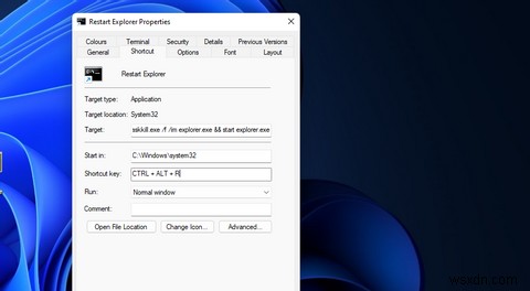 วิธีตั้งค่าทางลัดบนเดสก์ท็อปและเมนูบริบทสำหรับการรีสตาร์ท File Explorer ใน Windows 11 