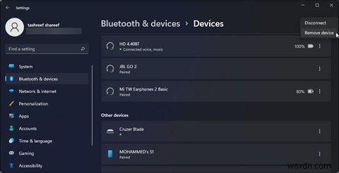 วิธีเปลี่ยนชื่ออุปกรณ์ Bluetooth บน Windows 11 