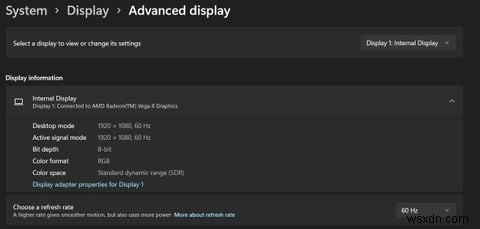 วิธีเปลี่ยนอัตราการรีเฟรชใน Windows 11 