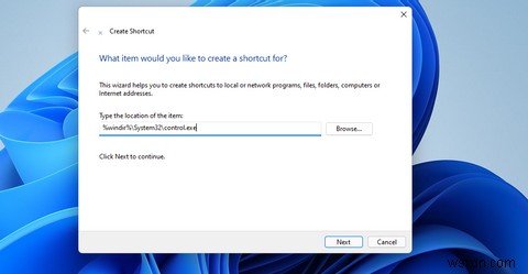 วิธีการตั้งค่าทางลัดของแผงควบคุมใน Windows 11 