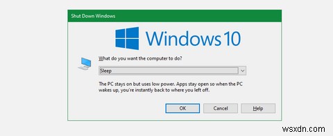 วิธีปิดเครื่องหรือสลีป Windows 10 ด้วยแป้นพิมพ์ลัด:5 วิธี 