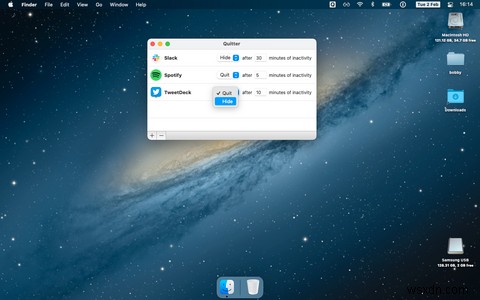 ควบคุมนิสัยแอพ macOS ของคุณด้วย Quitter 