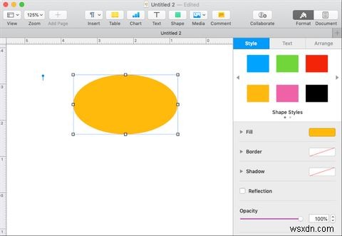 วิธีสร้างผังงานอย่างง่ายใน Pages บน Mac 