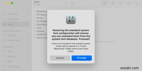 วิธีรีเซ็ตคอลเลกชั่นแบบอักษรของคุณใน macOS 