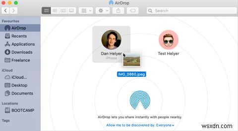 วิธี AirDrop จาก iPhone หรือ Mac 