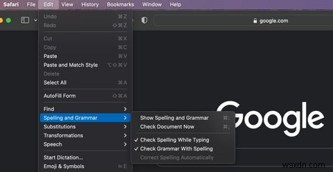 วิธีเปิดใช้งานหรือปิดใช้งานการแก้ไขอัตโนมัติใน Safari บน Mac 