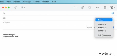 ปรับแต่งอีเมลของคุณโดยการเพิ่มลายเซ็นอีเมลใน Mail บน Mac ของคุณ 
