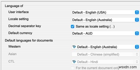 วิธีเปลี่ยนภาษาของตัวตรวจการสะกดใน 5 Office Suites บน Mac 