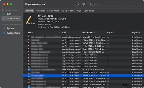 วิธีค้นหาและแก้ไขรหัสผ่านในการเข้าถึงพวงกุญแจบน Mac 
