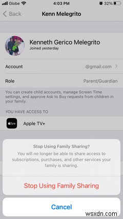 วิธีหยุดใช้ Apple Family Sharing หรือลบสมาชิกในครอบครัวคนอื่น ๆ 