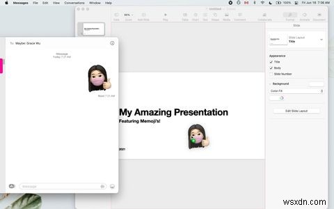 วิธีเพิ่ม Memoji ที่กำหนดเองในการนำเสนอและเอกสารของคุณบน Mac 