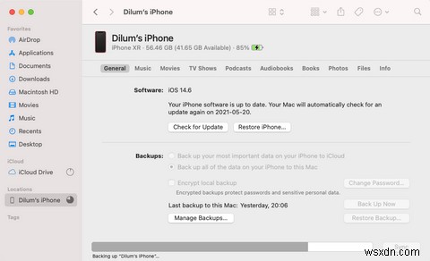 วิธีสำรองข้อมูล iPhone ของคุณไปยัง Mac 