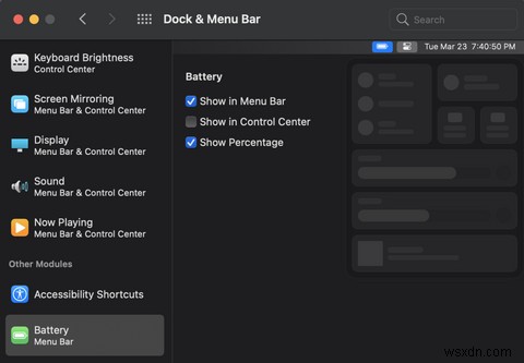 วิธีแสดงเปอร์เซ็นต์แบตเตอรี่ในแถบเมนูใน macOS 