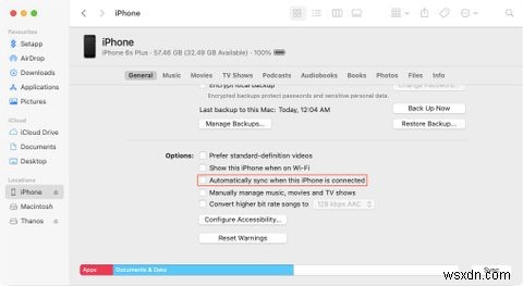 วิธีสำรองข้อมูล iPhone ของคุณไปยังตำแหน่งอื่นบน Mac 