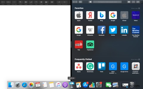 วิธีใช้สองแอพเคียงข้างกันใน Split View บน Mac 