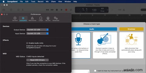 วิธีใช้ Garageband บน Mac เพื่อบันทึกเพลงสดหลายเพลงพร้อมกัน 