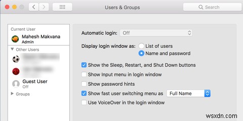 ต้องการซ่อนผู้ใช้ในหน้าจอเข้าสู่ระบบ macOS หรือไม่ นี่คือวิธี 