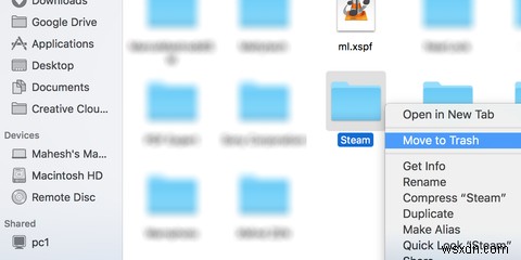 วิธีถอนการติดตั้ง Steam บน Mac 