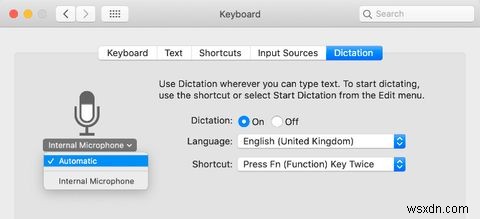 วิธีใช้การเขียนตามคำบอกบน Mac สำหรับการพิมพ์ข้อความเสียงเป็นข้อความ 