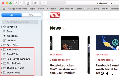 วิธีจัดการบุ๊กมาร์กและรายการโปรดใน Safari บน Mac:คู่มือฉบับสมบูรณ์ 