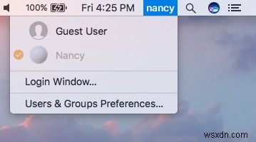 วิธีสลับบัญชีผู้ใช้อย่างรวดเร็วโดยใช้แถบเมนู Mac 