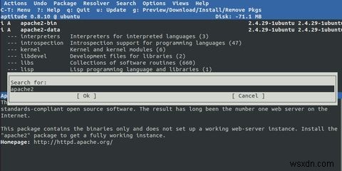 วิธีค้นหาแพ็คเกจใน Ubuntu 